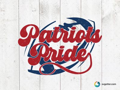 Patriots Pride Football Design, Best for sports fan, best on t-shirt, best to be applied with screen printing