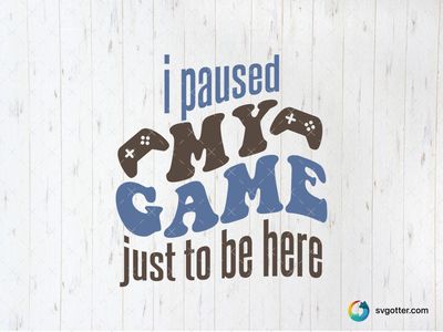 Paused My Game, Best for gamers, best on t-shirt, best to be applied with screen printing