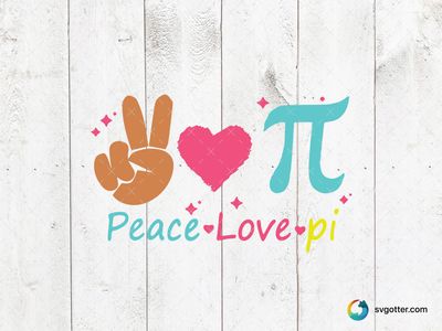 Peace Love Pi, Best for students, best on t-shirt, best to be applied with screen printing