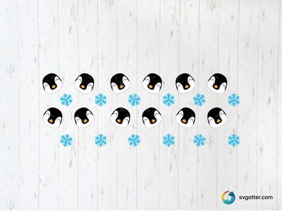 Penguin and Snowflake Pattern, Best for winter enthusiasts, best on glass wraps, best to be applied with sublimation