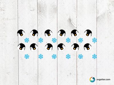 Penguin and Snowflake Pattern, Best for winter enthusiasts, best on glass, best to be applied with sublimation