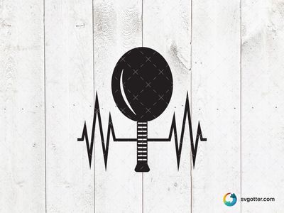 Pickleball Heartbeat Design, Best for sports fans, best on t-shirt, best to be applied with screen printing