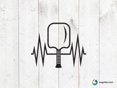 Pickleball Heartbeat Design, Best for sports fans, best on t-shirt, best to be applied with screen printing