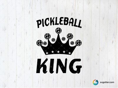 Pickleball King Design, Best for sports fan, best on t-shirt, best to be applied with heat transfer vinyl