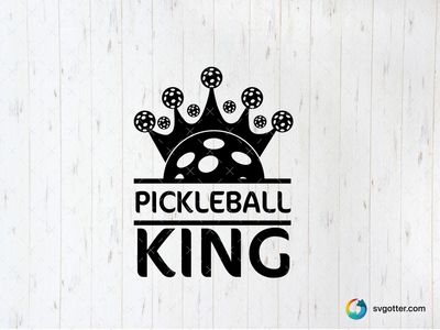 Pickleball King Design, Best for sports fan, best on t-shirt, best to be applied with heat transfer vinyl