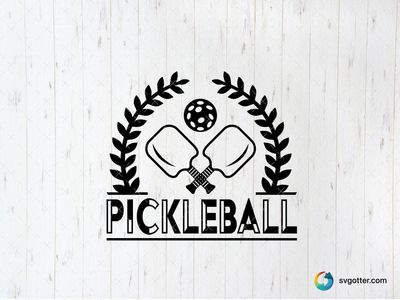 Pickleball Laurel Design, Best for sports fans, best on t-shirt, best to be applied with screen printing