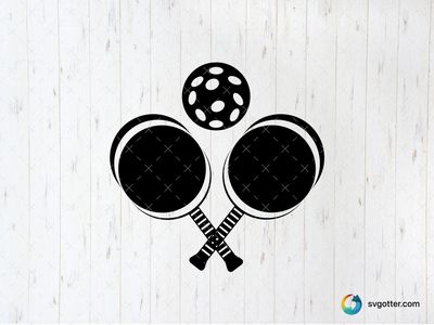 Pickleball Paddles and Ball, Best for sports fan, best on t-shirt, best to be applied with screen printing