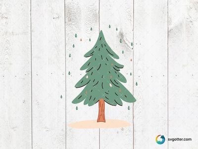 Pine Tree Illustration, Best for nature lovers, best on wall art, best to be applied with print and cut