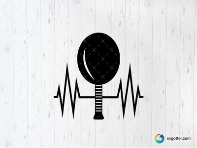 Ping Pong Heartbeat, Best for sports fans, best on t-shirt, best to be applied with heat transfer vinyl