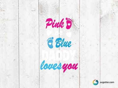 Pink and Blue Love, Best for family, best on baby onesies, best to be applied with heat transfer vinyl