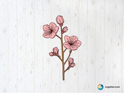 Pink Blossom Branch, Best for nature lovers, best on wall art, best to be applied with sublimation