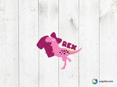 Pink Dinosaur 1st Birthday, Best for child, best on t-shirt, best to be applied with heat transfer vinyl