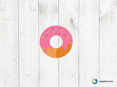 Pink Frosted Donut, Best for dessert lovers, best on t-shirt, best to be applied with sublimation