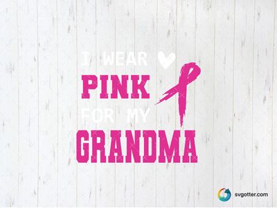 Pink Grandma Awareness, Best for grandma, best on t-shirt, best to be applied with heat transfer vinyl