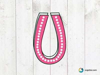 Pink Horseshoe Design, Best for artists, best on t-shirt, best to be applied with screen printing