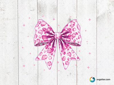Pink Leopard Bow Design, Best for fashion enthusiasts, best on tumbler, best to be applied with sublimation