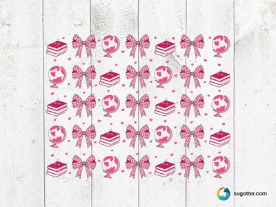 Pink Patterned Tumbler Design, Best for students, best on tumbler, best to be applied with sublimation