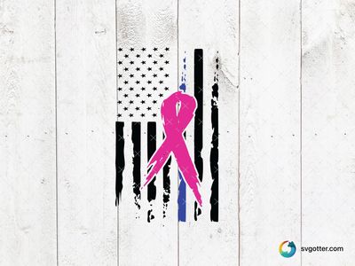Pink Ribbon Awareness Flag, Best for activists, best on t-shirt, best to be applied with screen printing