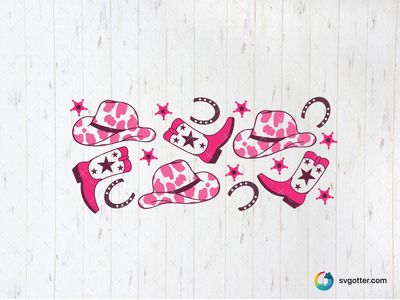 Pink Western Pattern, Best for cowgirl enthusiasts, best on glass wraps, best to be applied with adhesive vinyl