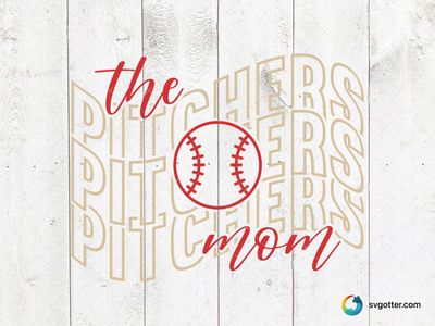 Pitcher's Mom Design, Best for mom, best on t-shirt, best to be applied with heat transfer vinyl