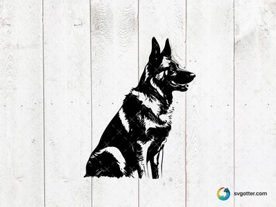 Police K9 Silhouette, Best for police supporters, best on t-shirt, best to be applied with screen printing