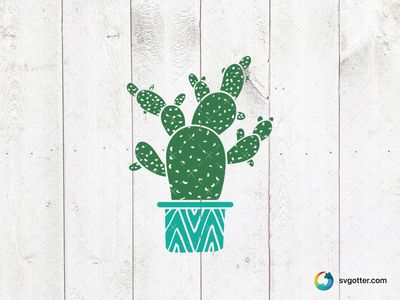 Potted Cactus Illustration, Best for plant lovers, best on tote bag, best to be applied with sublimation