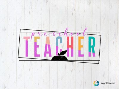 Preschool Teacher Design, Best for teachers, best on t-shirt, best to be applied with heat transfer vinyl