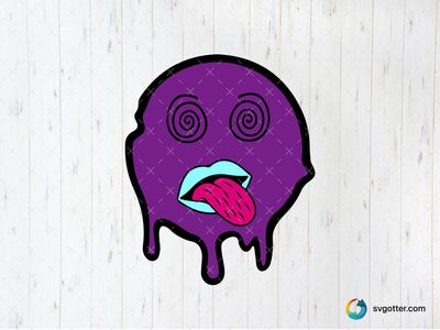 Psychedelic Dripping Face, Best for artists, best on t-shirt, best to be applied with sublimation