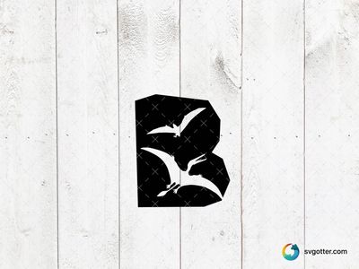 Pterosaur Letter B, Best for artists, best on t-shirt, best to be applied with screen printing