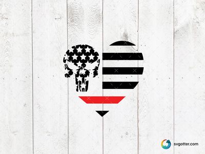 Punisher Skull with American Flag, Best for police supporters, best on t-shirt, best to be applied with heat transfer vinyl