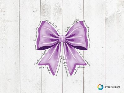 Purple Cancer Awareness Ribbon, Best for activists, best on t-shirt, best to be applied with heat transfer vinyl