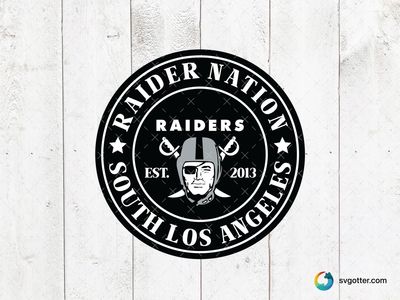 Raider Nation South Los Angeles Logo, Best for sports fans, best on t-shirt, best to be applied with screen printing
