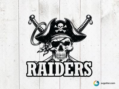 Raiders Skull Logo, Best for sports fans, best on t-shirt, best to be applied with screen printing