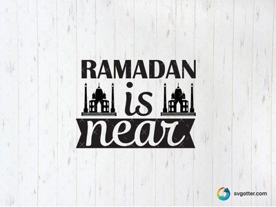 Ramadan Is Near Design, Best for muslims, best on t-shirt, best to be applied with screen printing