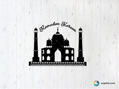 Ramadan Kareem Mosque Silhouette, Best for Muslims, best on wall art, best to be applied with sublimation