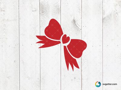 Red Heart Bow, Best for gift wrapping, best on cards, best to be applied with adhesive vinyl