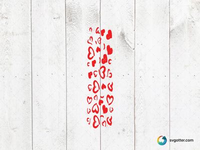 Red Heart Pattern, Best for romantic, best on tote bag, best to be applied with sublimation
