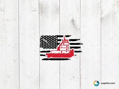 Red Tugboat Silhouette, Best for marine enthusiasts, best on t-shirt, best to be applied with screen printing