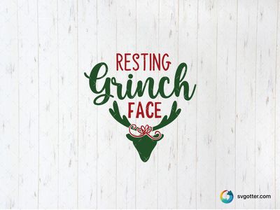 Resting Grinch Face Design, Best for holiday enthusiasts, best on t-shirts, best to be applied with heat transfer vinyl
