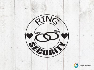 Ring Security Badge, Best for wedding celebrants, best on t-shirt, best to be applied with heat transfer vinyl