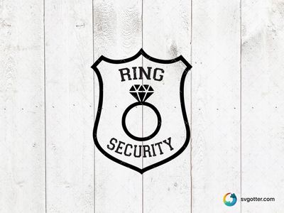 Ring Security Badge, Best for wedding parties, best on t-shirts, best to be applied with heat transfer vinyl