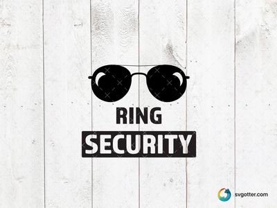 Ring Security Badge, Best for wedding participants, best on t-shirt, best to be applied with heat transfer vinyl