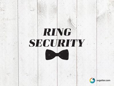 Ring Security Design, Best for wedding party, best on t-shirt, best to be applied with heat transfer vinyl