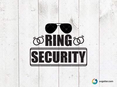 Ring Security Design, Best for wedding enthusiasts, best on t-shirt, best to be applied with heat transfer vinyl