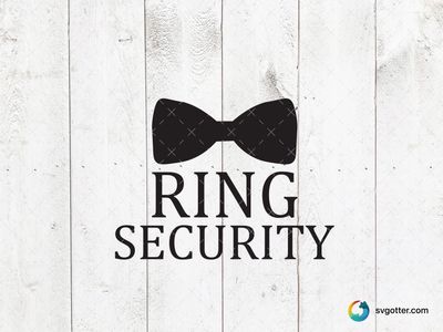Ring Security Design, Best for wedding participants, best on t-shirt, best to be applied with heat transfer vinyl