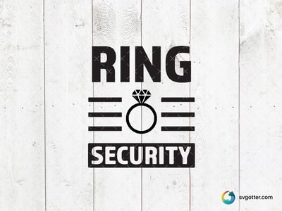 Ring Security Design, Best for wedding enthusiasts, best on t-shirts or tote bags, best to be applied with heat transfer vinyl or screen printing