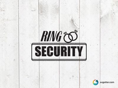 Ring Security Design, Best for wedding enthusiasts, best on t-shirts or tote bags, best to be applied with heat transfer vinyl or screen printing