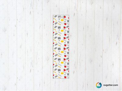 School Supplies Pattern, Best for teachers, best on notebook covers, best to be applied with print and cut