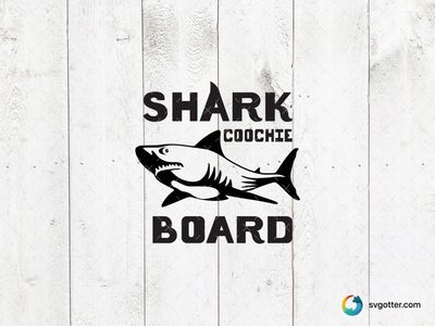 Shark Coochie Board, Best for humor enthusiasts, best on t-shirt, best to be applied with screen printing