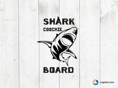 Shark Coochie Board, Best for humor enthusiasts, best on t-shirts, best to be applied with screen printing